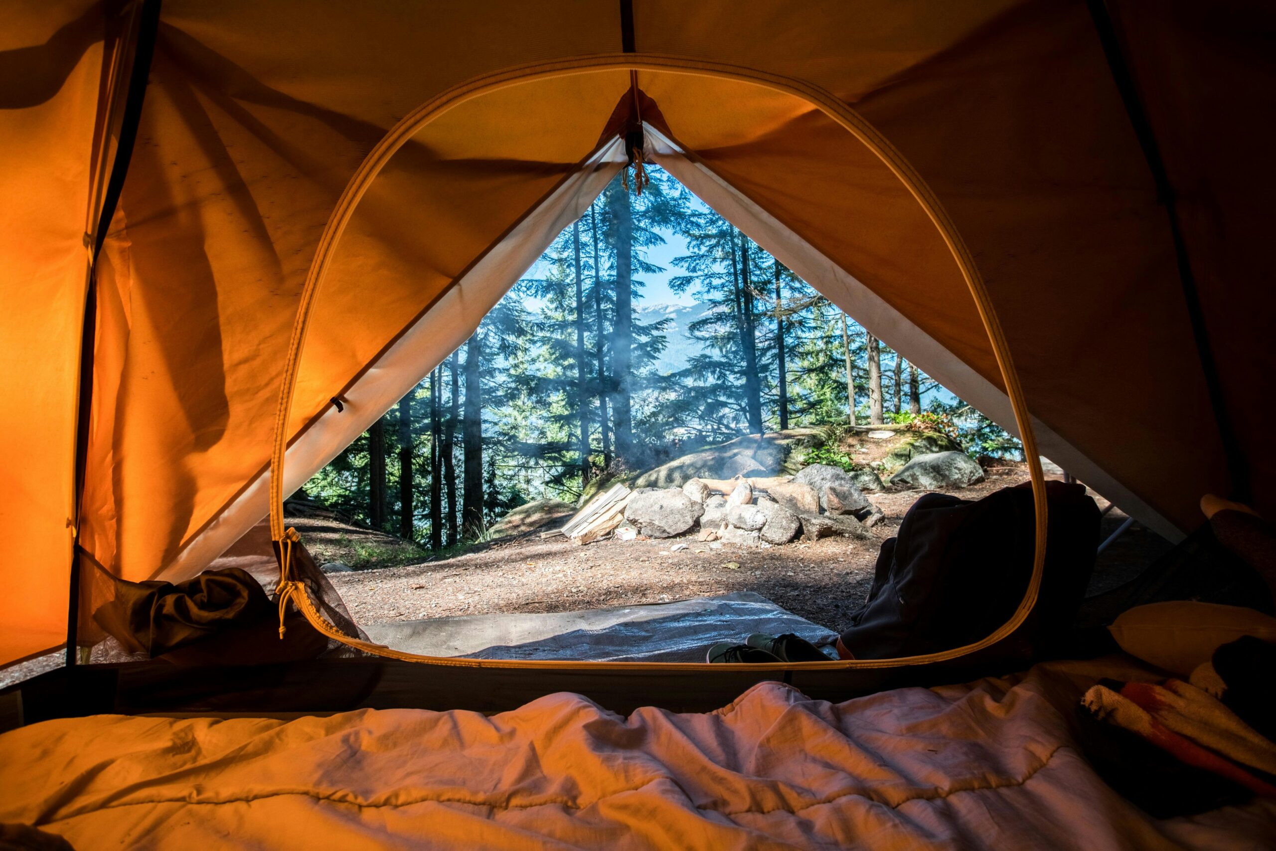 Camping tents and outdoor furniture